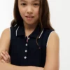 Kids’ Sleeveless Pleated Polo Dress