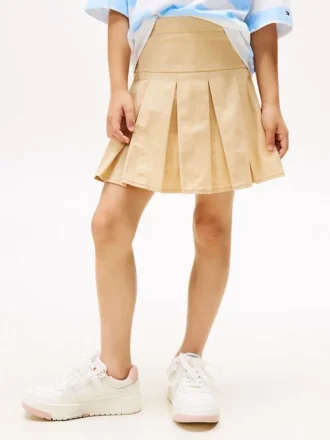 Kids’ Solid Pleated Skirt