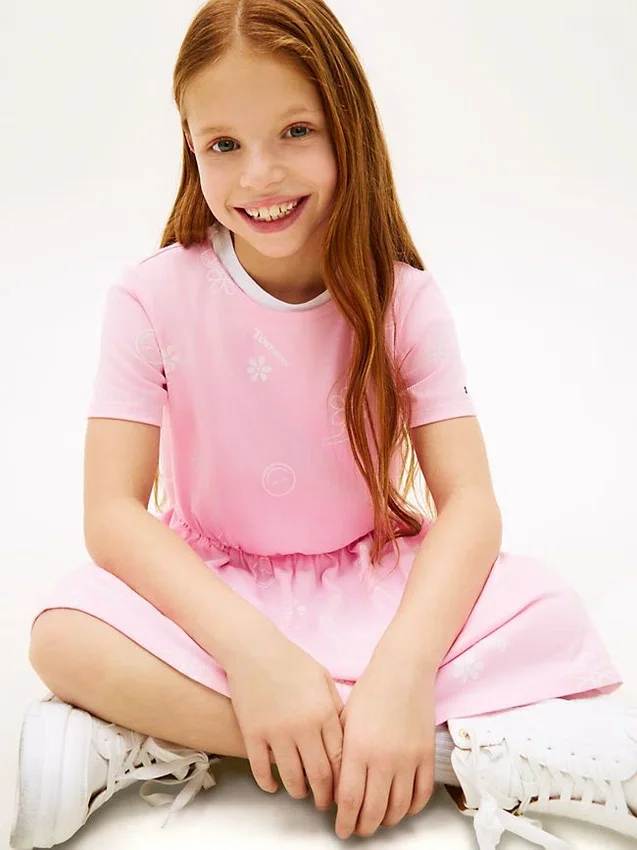 Kids’ Spring Graphic T-Shirt Dress Kids’ Spring Graphic T-Shirt Dress