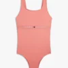 Kids’ Square-Neck Logo Swimsuit
