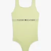 Kids’ Square-Neck Logo Swimsuit