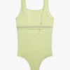 Kids’ Square-Neck Logo Swimsuit