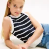 Kids’ Stripe Cable Knit Vest