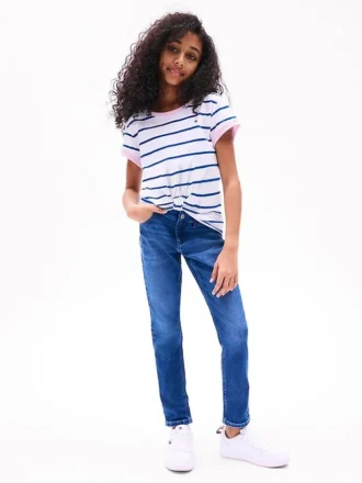 Kids’ Stripe Knot-Hem T-Shirt