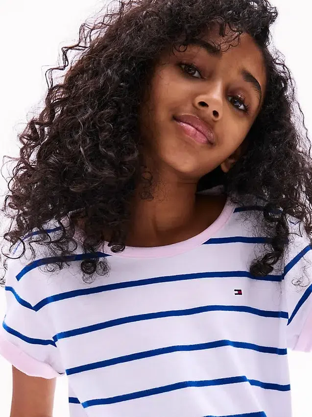 Kids’ Stripe Knot-Hem T-Shirt Kids’ Stripe Knot-Hem T-Shirt