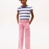 Kids’ Stripe Lettuce-Trim Sleeve T-Shirt