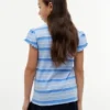 Kids’ Stripe Lettuce-Trim Sleeve T-Shirt