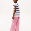 Kids’ Stripe Lettuce-Trim Sleeve T-Shirt