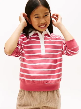 Kids’ Stripe Polo Sweatshirt