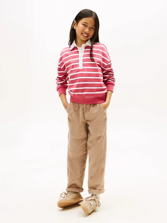 Kids’ Stripe Polo Sweatshirt Kids’ Stripe Polo Sweatshirt