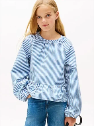 Kids’ Stripe Poplin Blouse