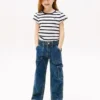 Kids’ Stripe Ruffle-Sleeve T-Shirt