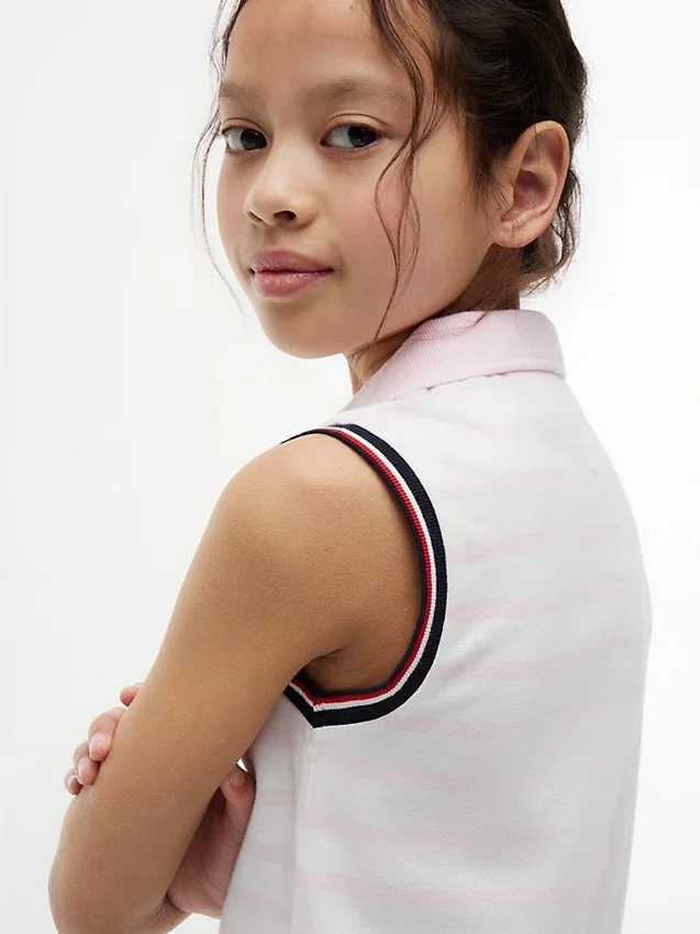Kids’ Stripe Sleeveless Stretch Polo Kids’ Stripe Sleeveless Stretch Polo