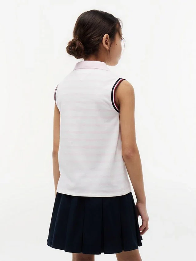 Kids’ Stripe Sleeveless Stretch Polo Kids’ Stripe Sleeveless Stretch Polo