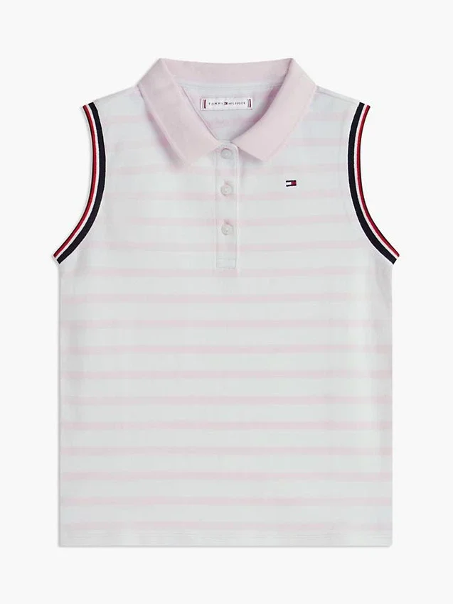 Kids’ Stripe Sleeveless Stretch Polo Kids’ Stripe Sleeveless Stretch Polo