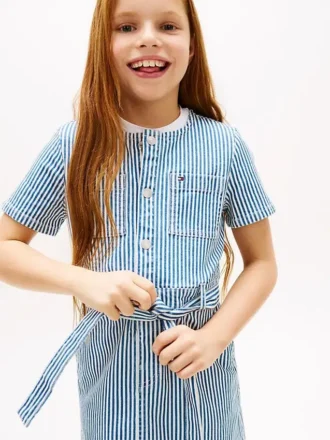 Kids’ Striped Denim Dress