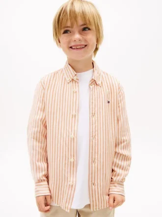 Kids’ Striped Linen-Blend Shirt