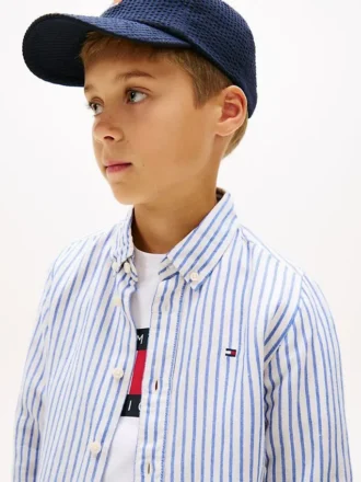 Kids’ Striped Linen-Blend Shirt