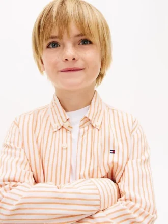 Kids’ Striped Linen-Blend Shirt