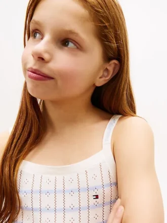Kids’ Striped Pointelle Sweater Tank