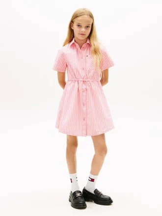 Kids’ Striped Poplin Shirtdress