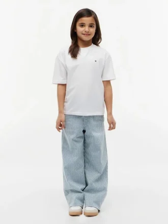 Kids’ Striped Pull-On Wide Leg Jean