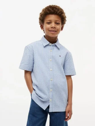 Kids’ Striped Seersucker Shirt