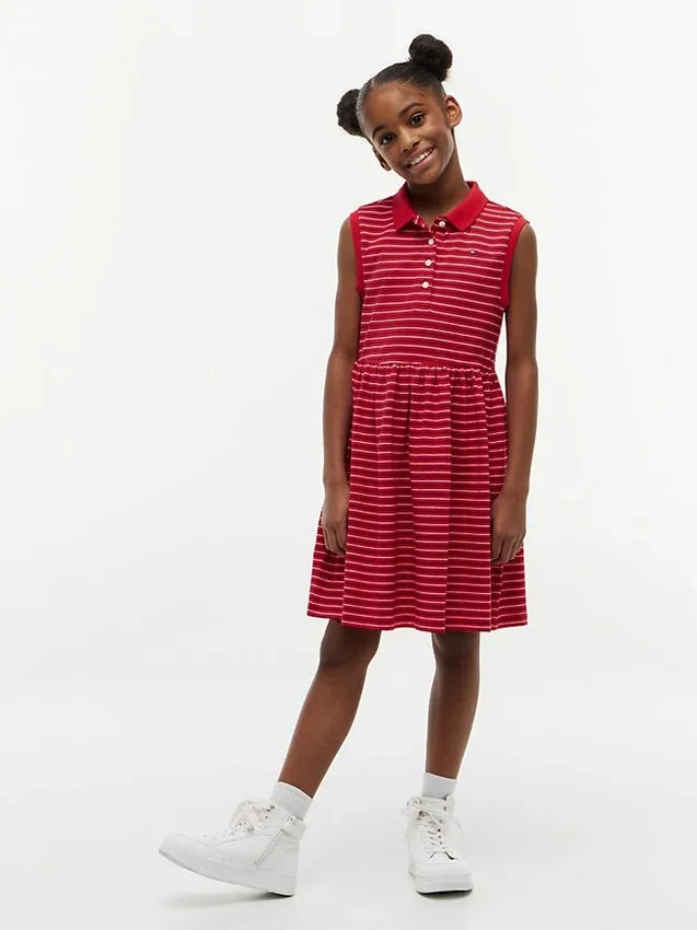 Kids’ Striped Sleeveless Polo Dress Kids’ Striped Sleeveless Polo Dress