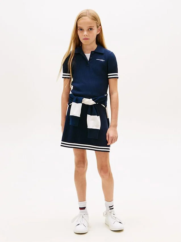 Kids’ Striped Sweater Polo Dress Kids’ Striped Sweater Polo Dress