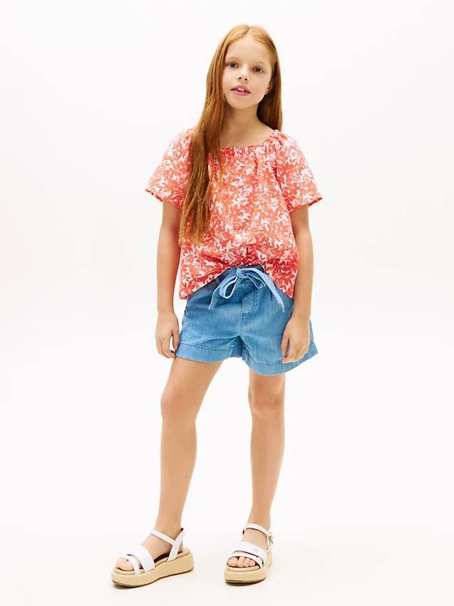 Kids’ Tropical Print Puff-Sleeve Top Kids’ Tropical Print Puff-Sleeve Top