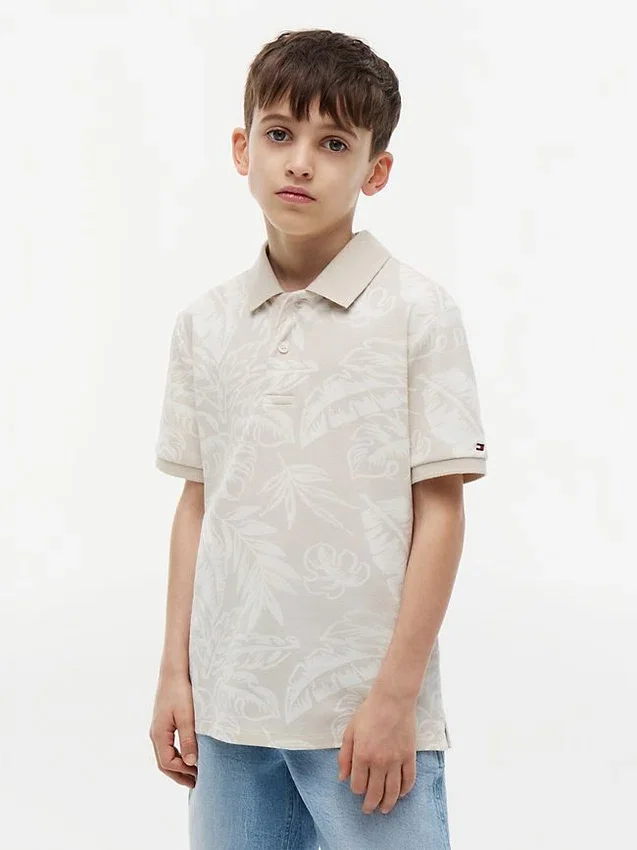 Kids’ Tropical Print Stretch Polo Kids’ Tropical Print Stretch Polo