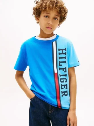 Kids’ Vertical Colorblock Logo T-Shirt