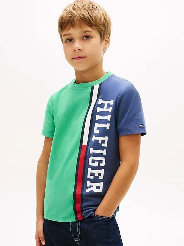 Kids’ Vertical Colorblock Logo T-Shirt Kids’ Vertical Colorblock Logo T-Shirt