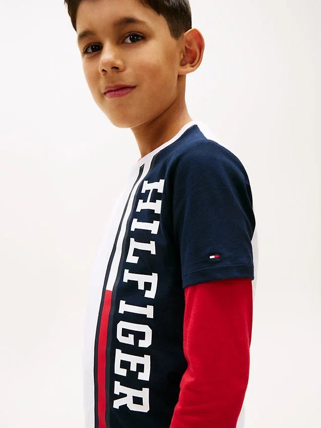 Kids’ Vertical Colorblock Logo T-Shirt Kids’ Vertical Colorblock Logo T-Shirt