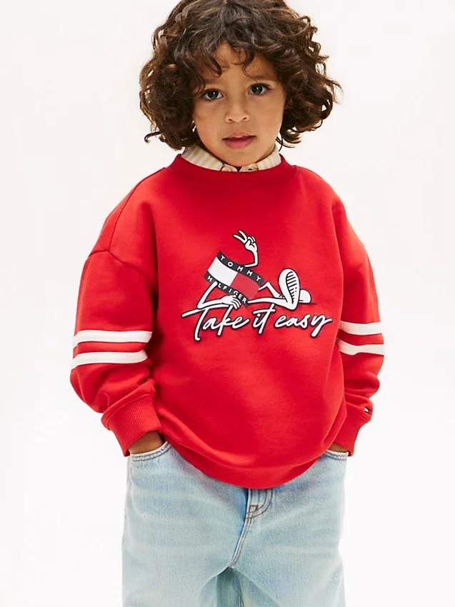 Kids’ Wavy Flag Graphic Sweatshirt Kids’ Wavy Flag Graphic Sweatshirt