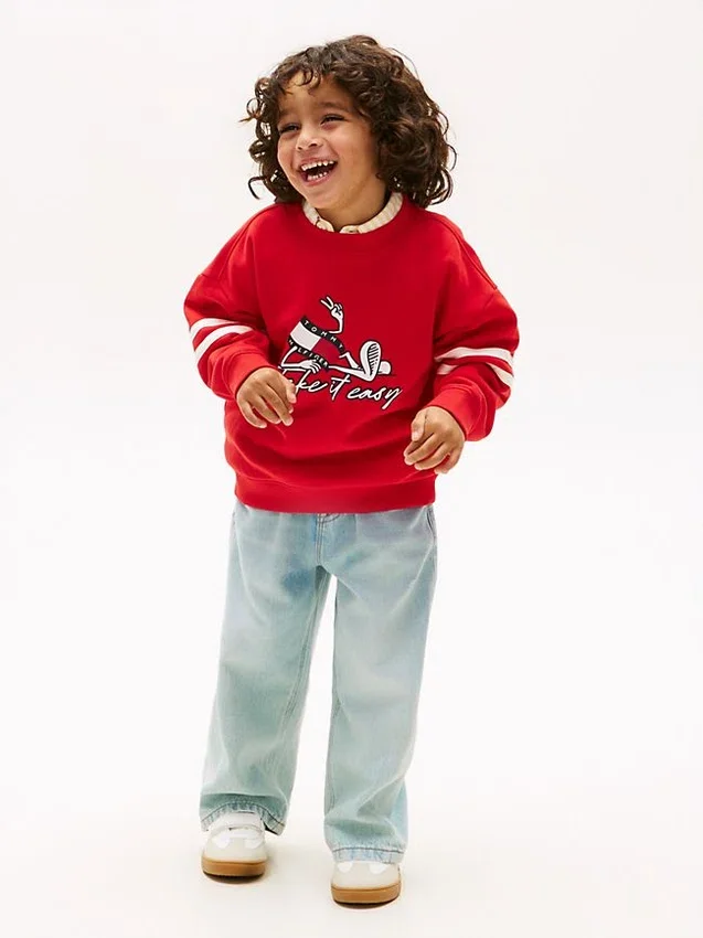 Kids’ Wavy Flag Graphic Sweatshirt Kids’ Wavy Flag Graphic Sweatshirt