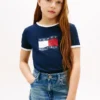 Kids’ Wavy Flag Logo Ringer T-Shirt