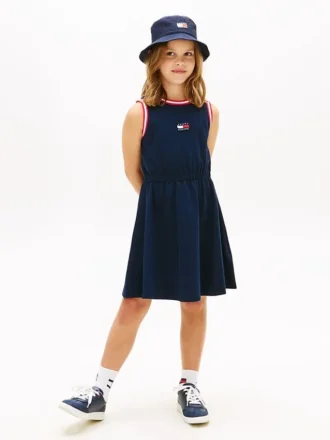 Kids’ Wavy Flag Logo Sleeveless Dress
