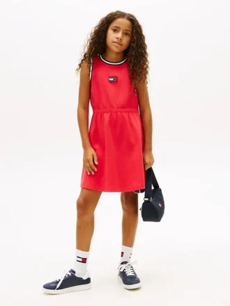 Kids’ Wavy Flag Logo Sleeveless Dress