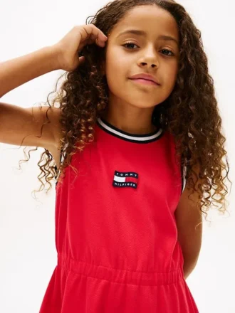 Kids’ Wavy Flag Logo Sleeveless Dress