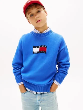 Kids’ Wavy Flag Logo Sweater