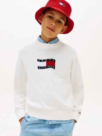 Kids’ Wavy Flag Logo Sweater
