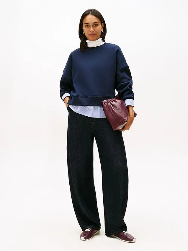 Layered-Look Fleece Sweatshirt Layered-Look Fleece Sweatshirt