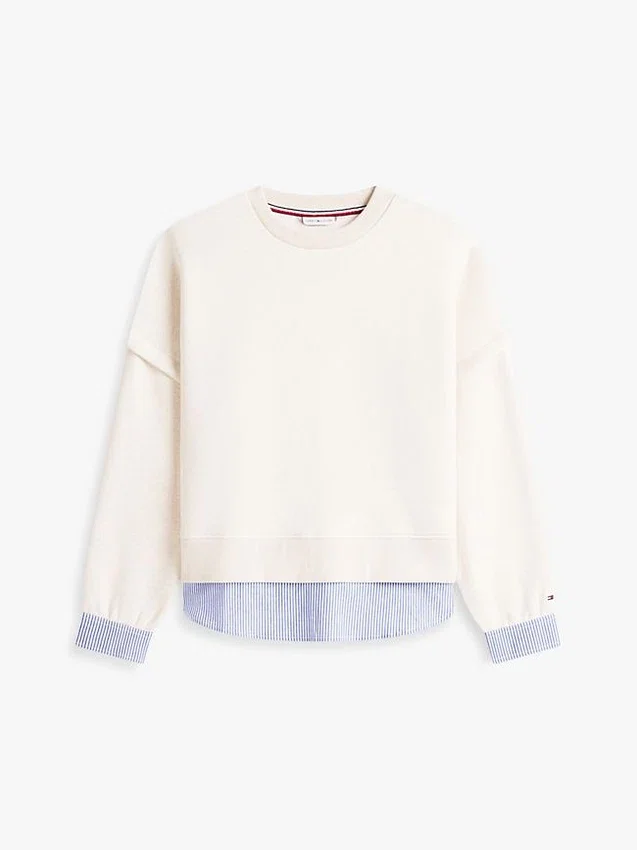 Layered-Look Fleece Sweatshirt Layered-Look Fleece Sweatshirt