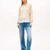Layered-Look Lightweight Stripe Sweater Layered-Look Lightweight Stripe Sweater