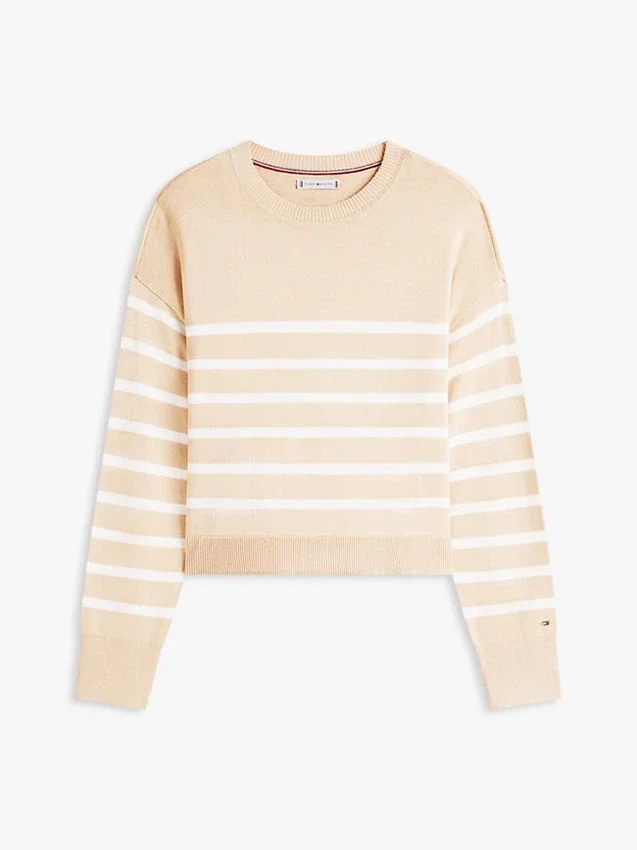 Layered-Look Lightweight Stripe Sweater Layered-Look Lightweight Stripe Sweater