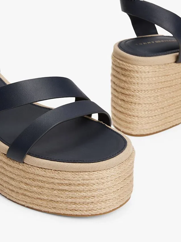 Leather-Strap Platform Espadrille Leather-Strap Platform Espadrille