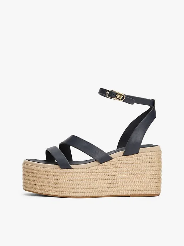 Leather-Strap Platform Espadrille Leather-Strap Platform Espadrille