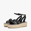 Leather Twist-Strap Platform Espadrille