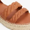Leather Twist-Strap Platform Espadrille